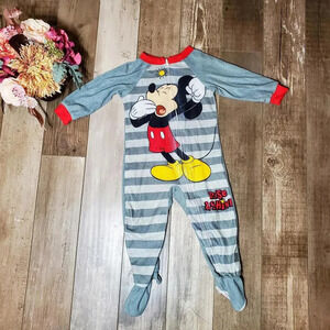 Disney Mickey and The Roadster Racers Fleece Footed Pajamas Size 2T